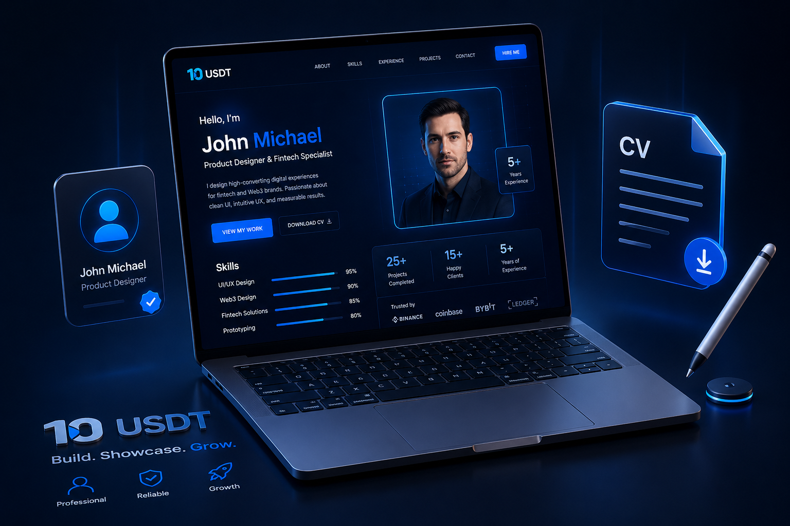 Done-For-You: Premium 1-Page Professional Portfolio